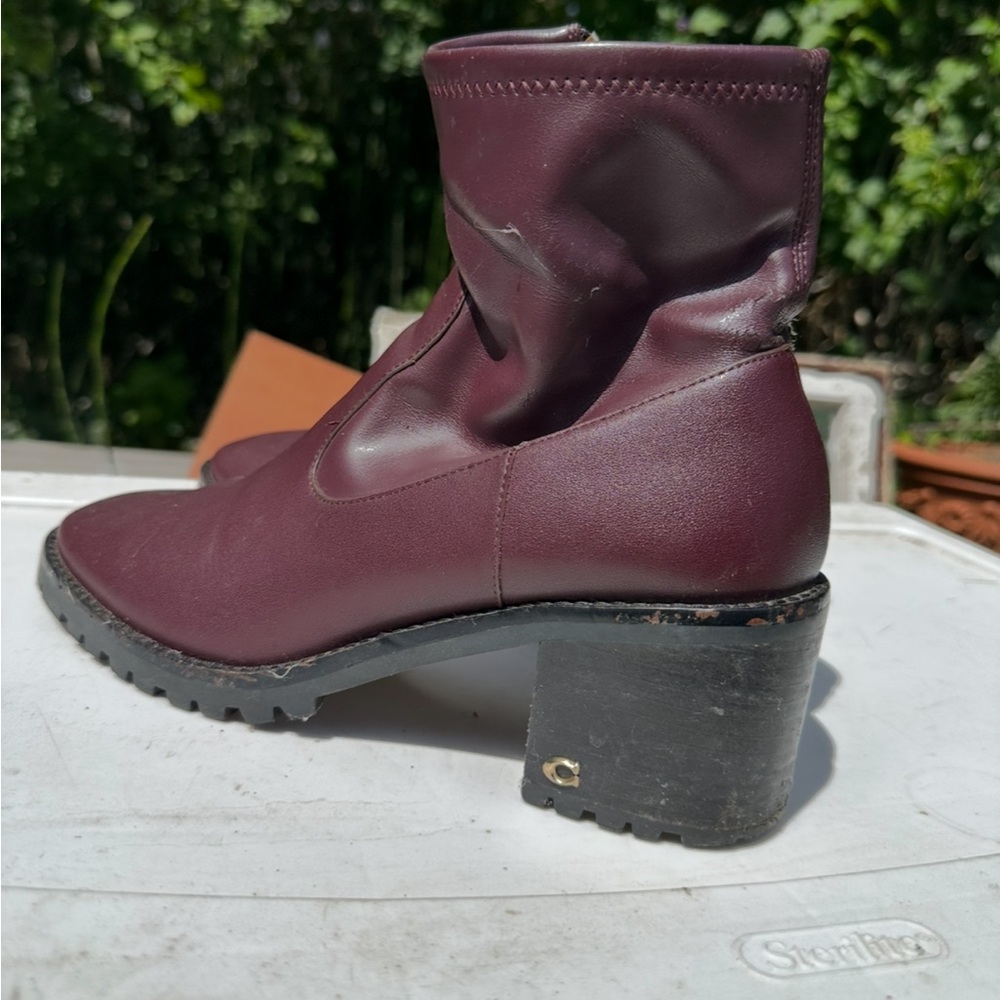 Coach Maroon Heeled Boots